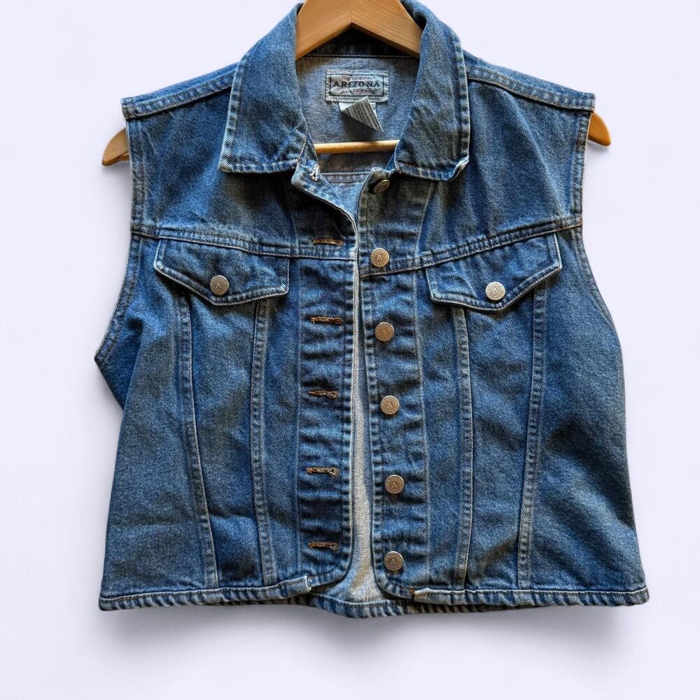 Arizona Jean Co 90s Denim Vest - Size Medium